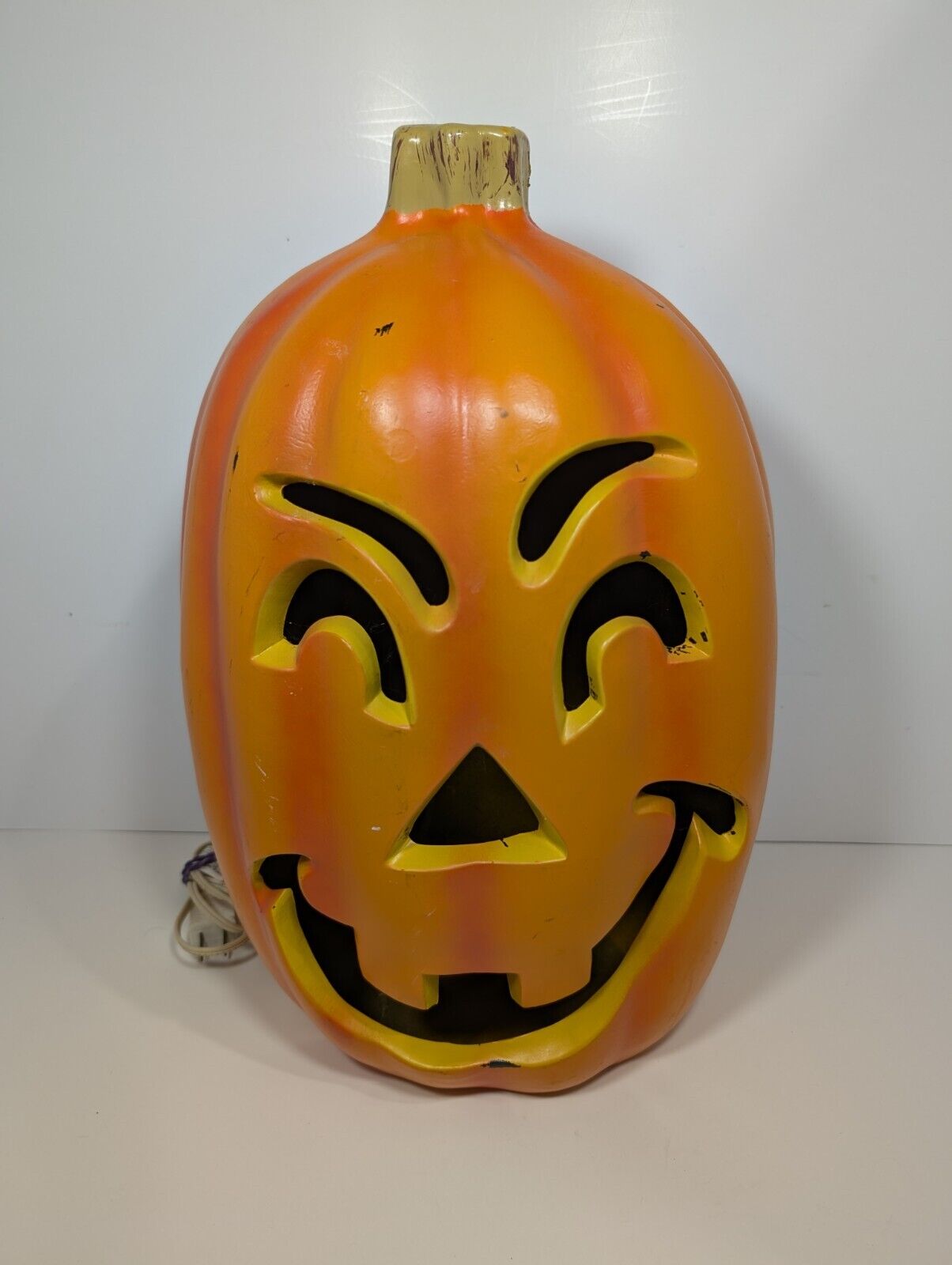 Vintage Jack-O-Lantern Pumpkin Lighted Blow Mold  HALLOWEEN Large 16” Working 