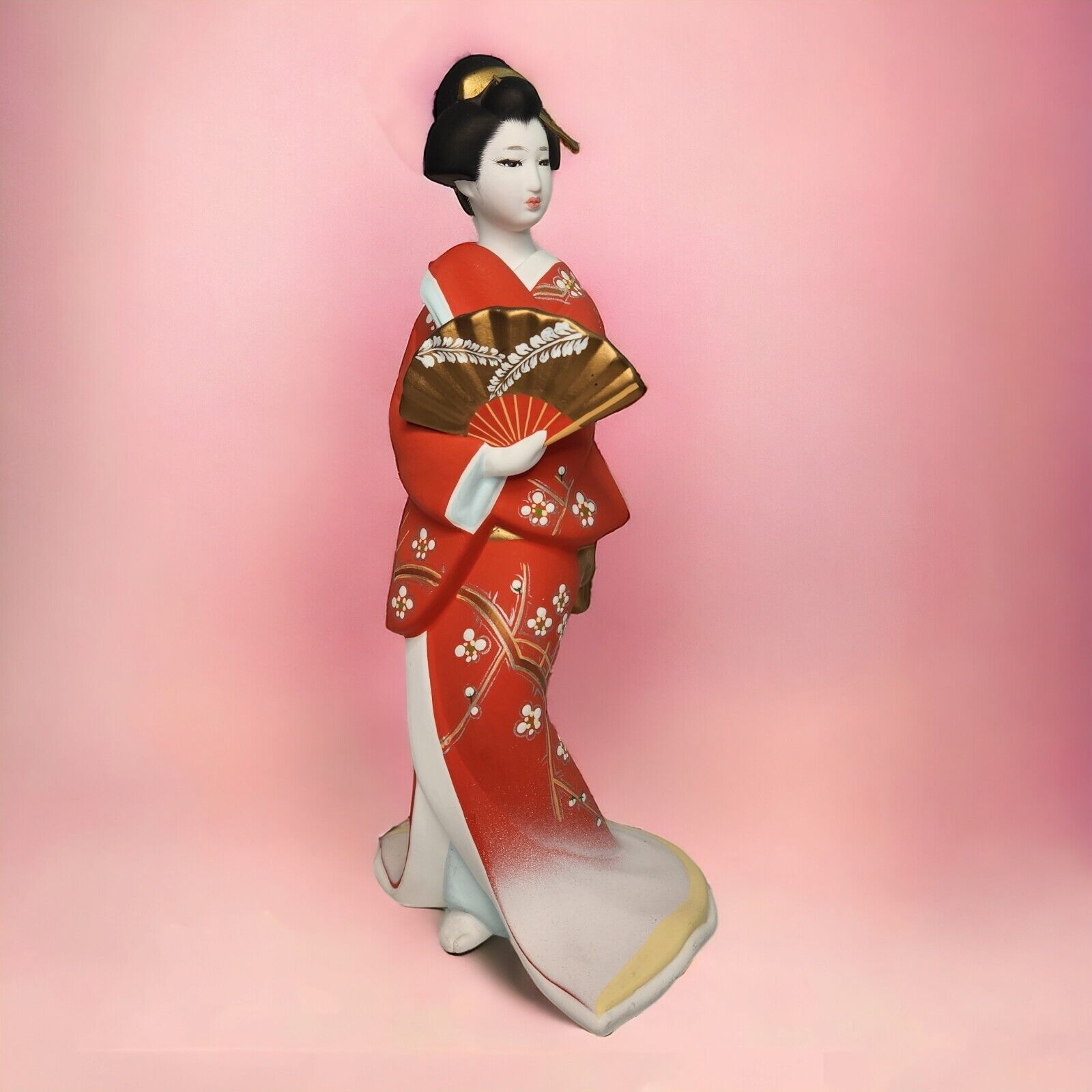 Vintage Hakata Doll Association Geisha Marked Maiko Folk Craft Japan 14\