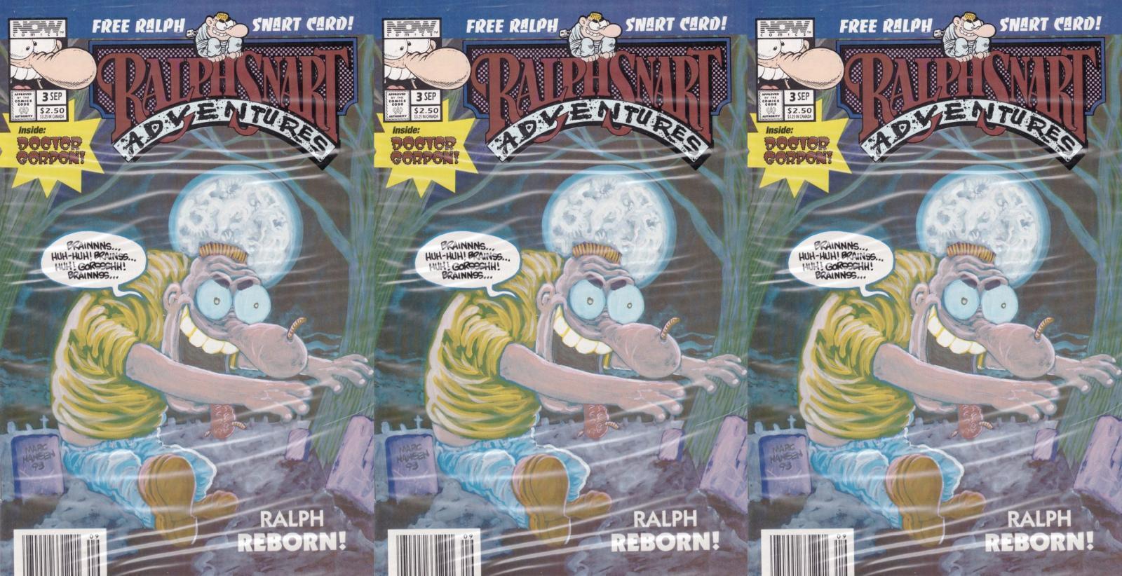Ralph Snart Adventures #3 Polybagged Newsstand Covers (1993) Now - 3 Comics