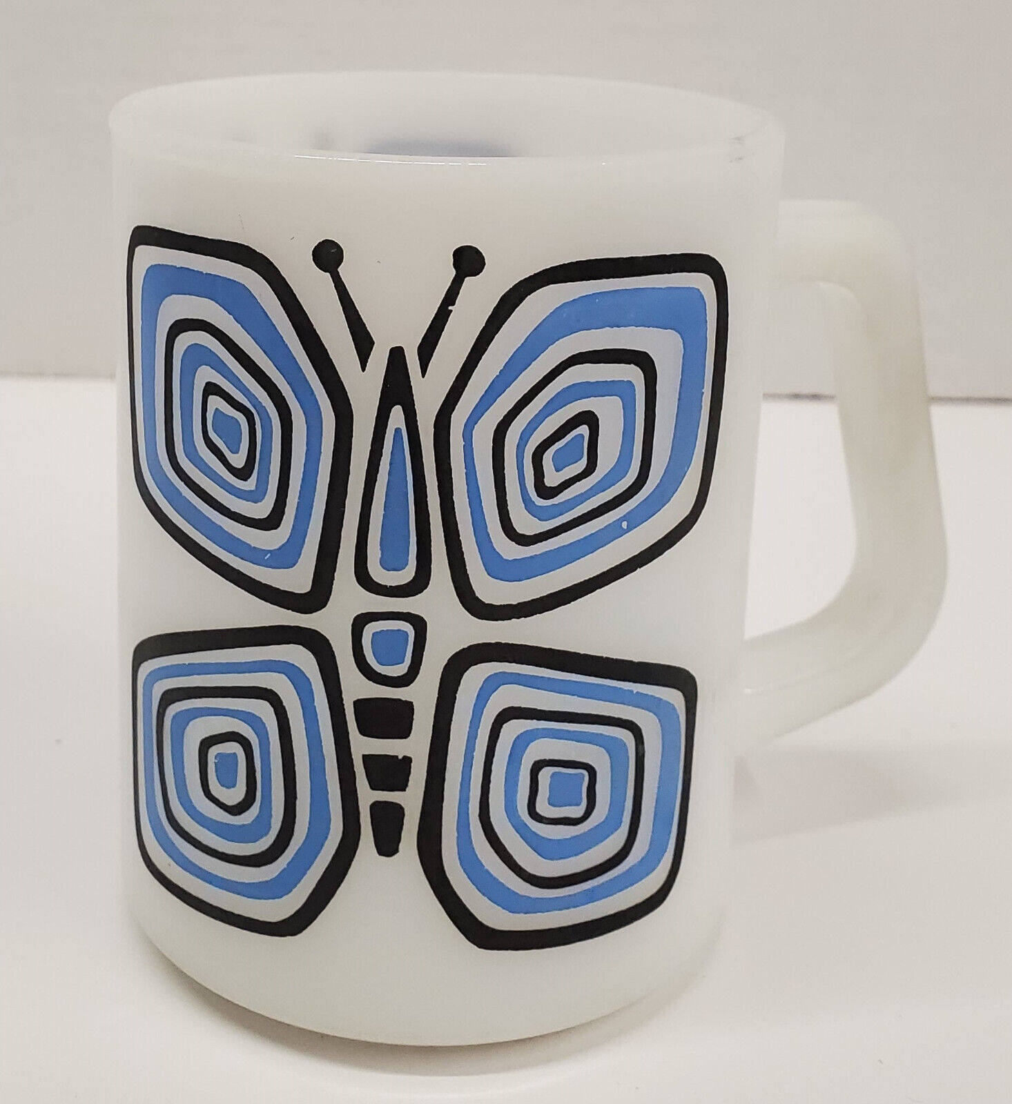 Vintage Federal Glass Butterfly Design Coffee Mug