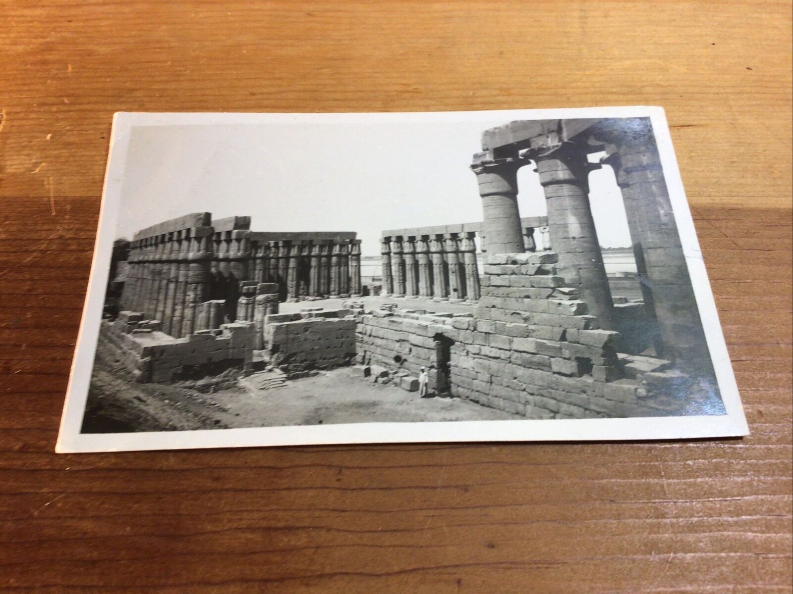 Photo Postcard,Luxor Temple,Egypt, Postmark- Winter Palace, 1935,King Fuad Stamp