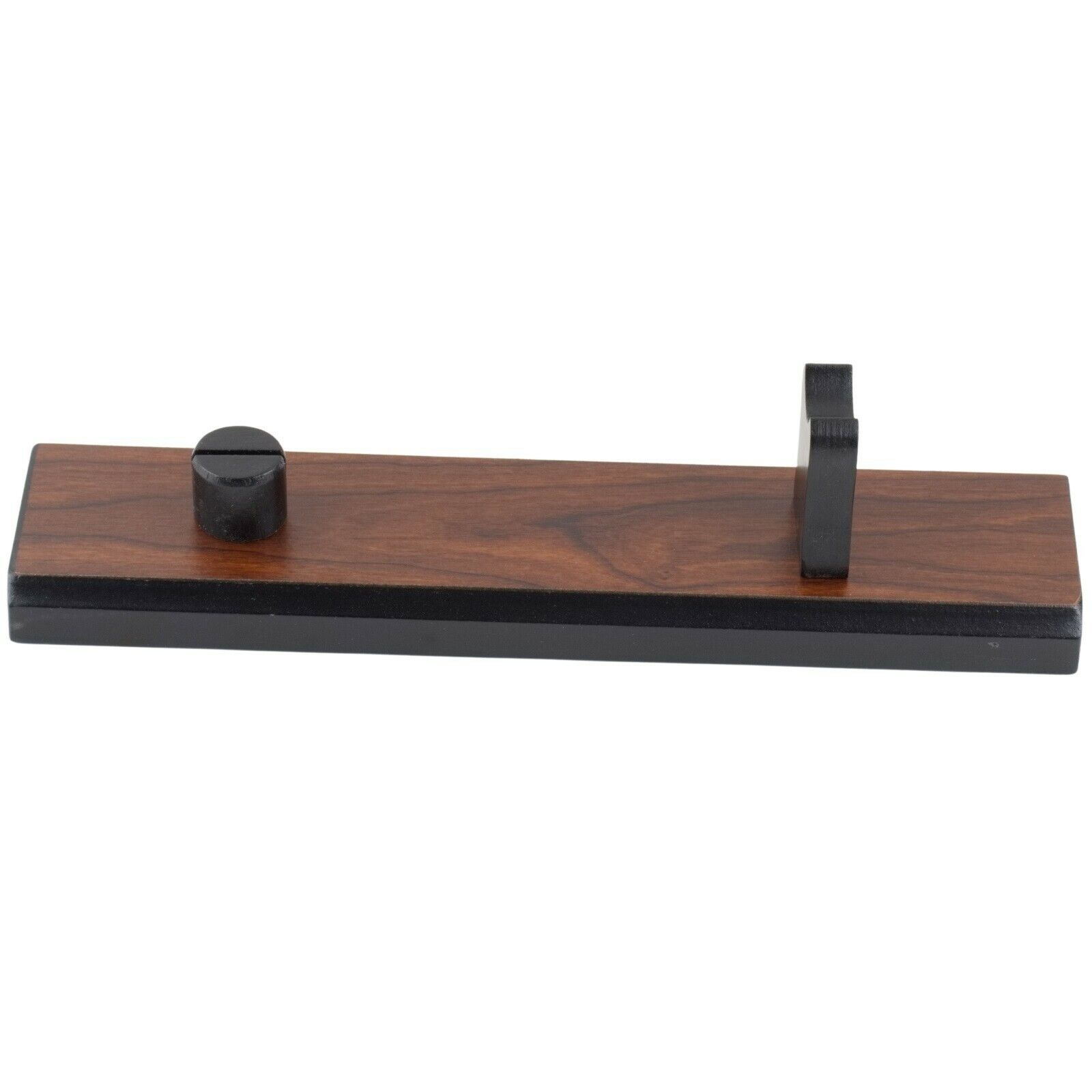 Fixed Knife Display Stand Black Brown Wood 10.5\