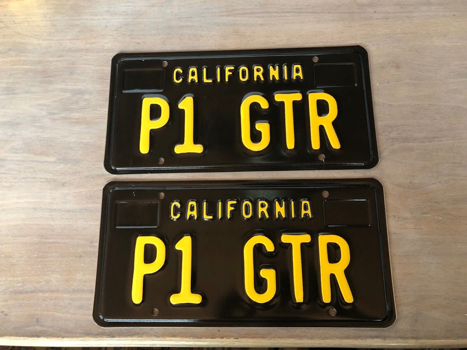 California License Plate P1 GTR - brand new condition 