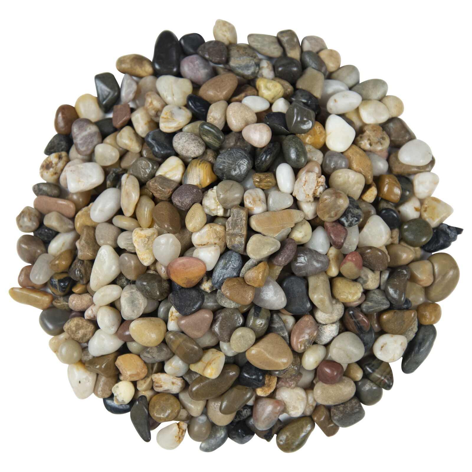40 lb. Marble Decorative Stones, Grade-1,  Polished Marble Pebbles Multicolor