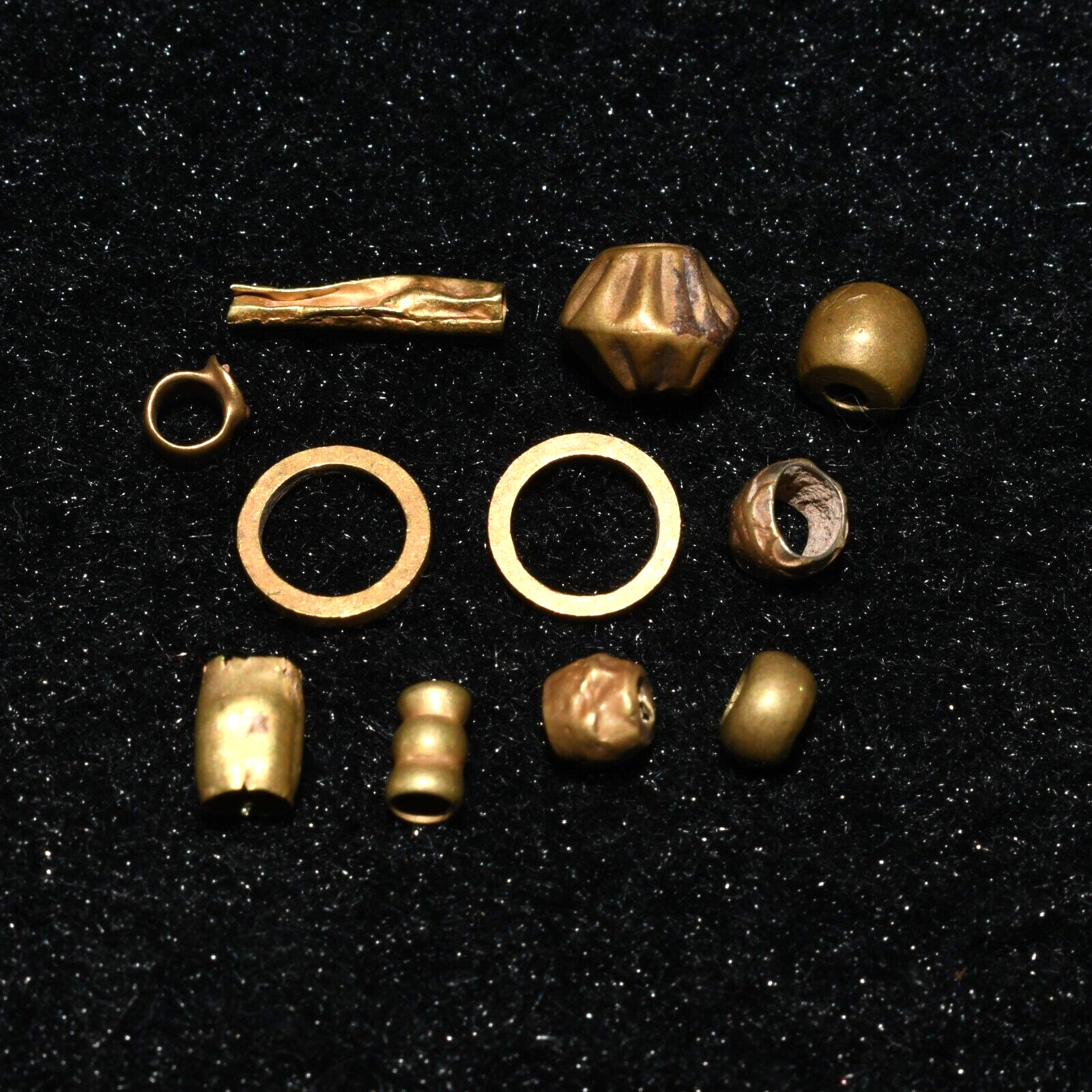 10 Ancient Roman & Greek Gold Beads & Ornaments Circa 300 BCE - 1st Century AD