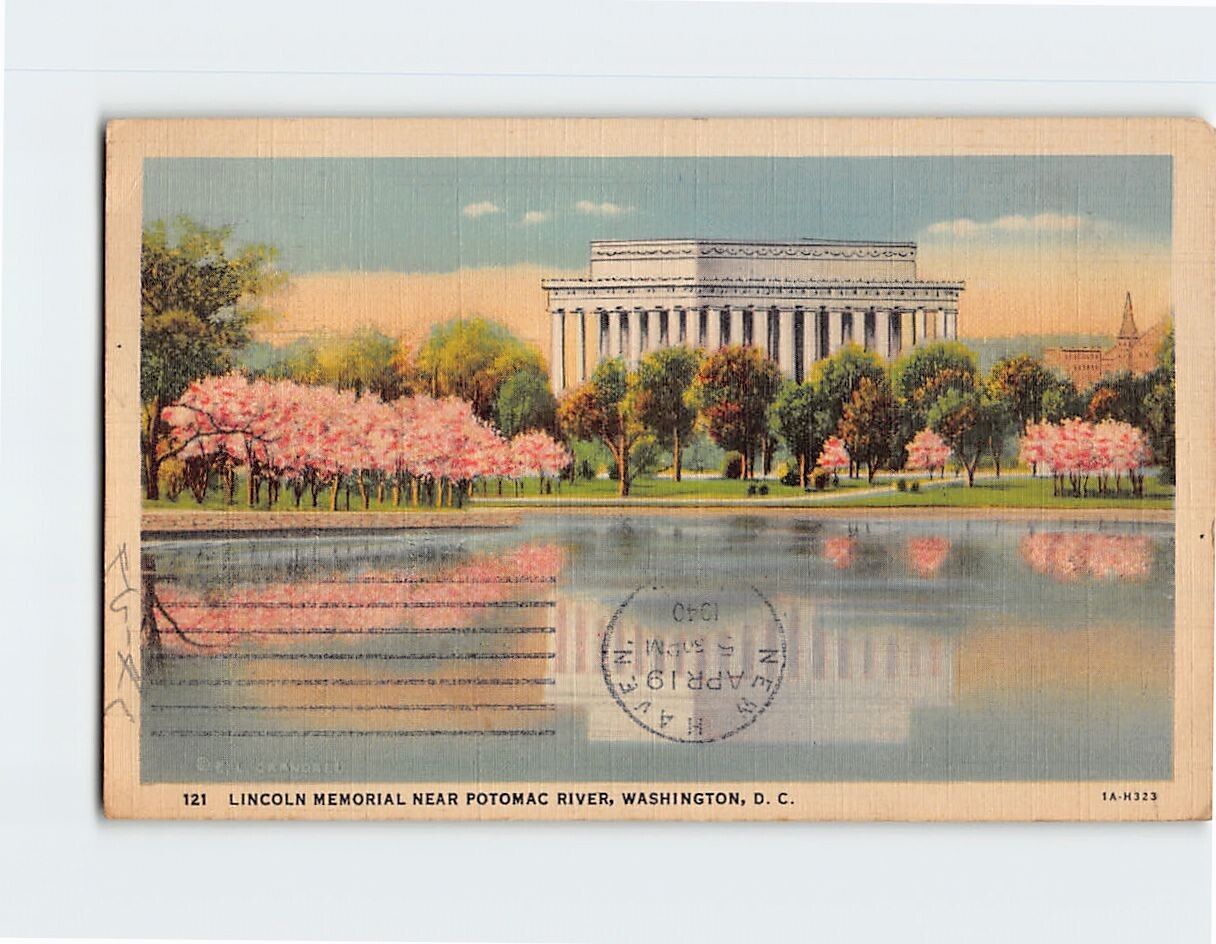 Postcard Lincoln Memorial near Potomac River Washington DC USA