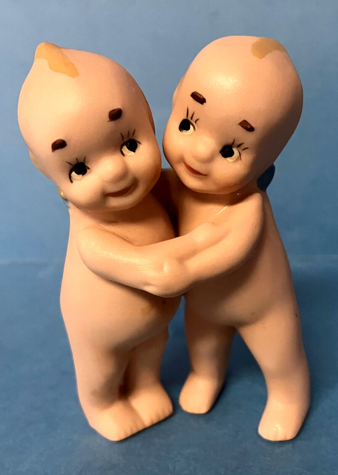 Bisque Porcelain - Kewpie Twins Hugging - Figurine