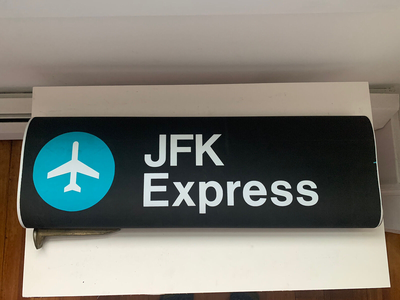 NY NYC SUBWAY ROLL SIGN JFK EXPRESS AIRPORT JOHN KENNEDY TRAIN TO THE PLANE 1990