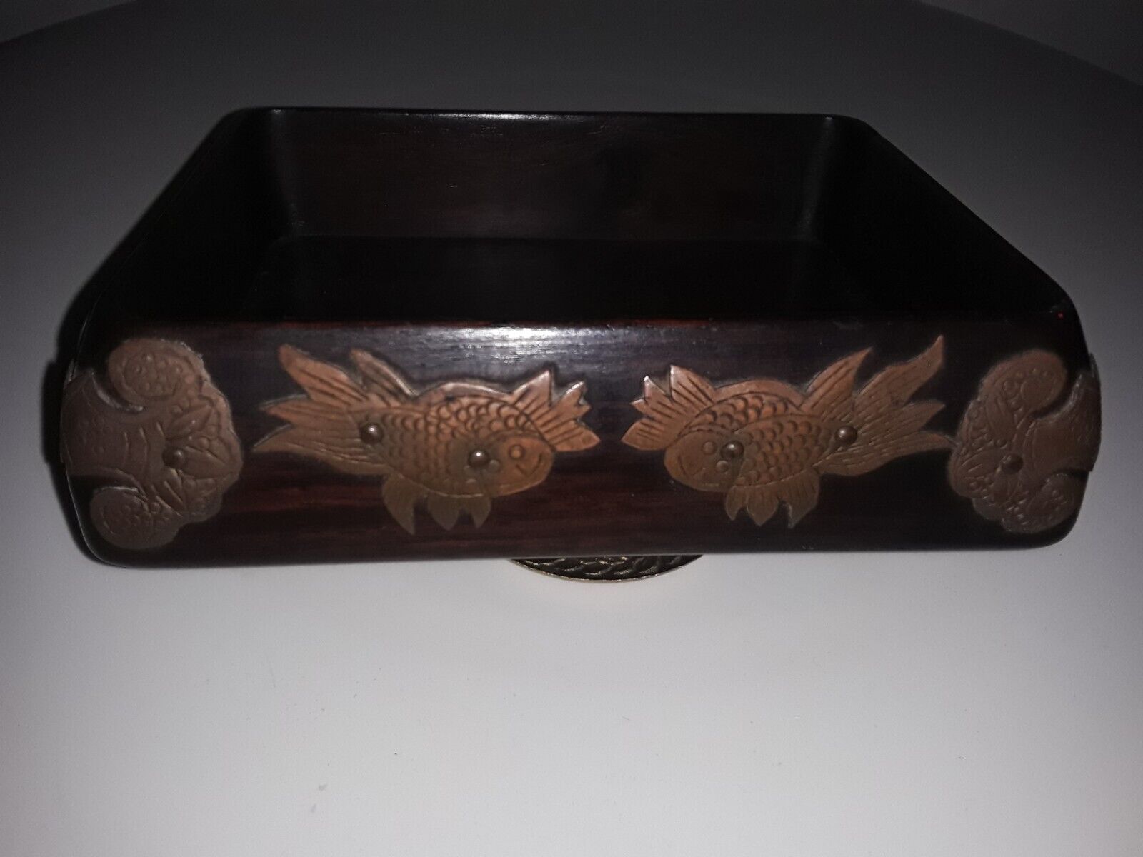 Rarest Asian Antique Decorative Coy  Wooden Display Box