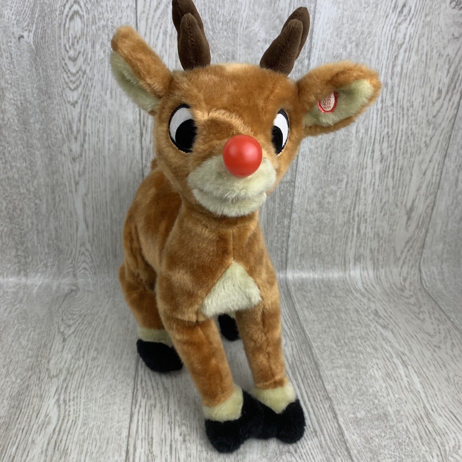 Vintage Gemmy Animated Rudolph The Red Nose Reindeer Talks And Nose Lights Up