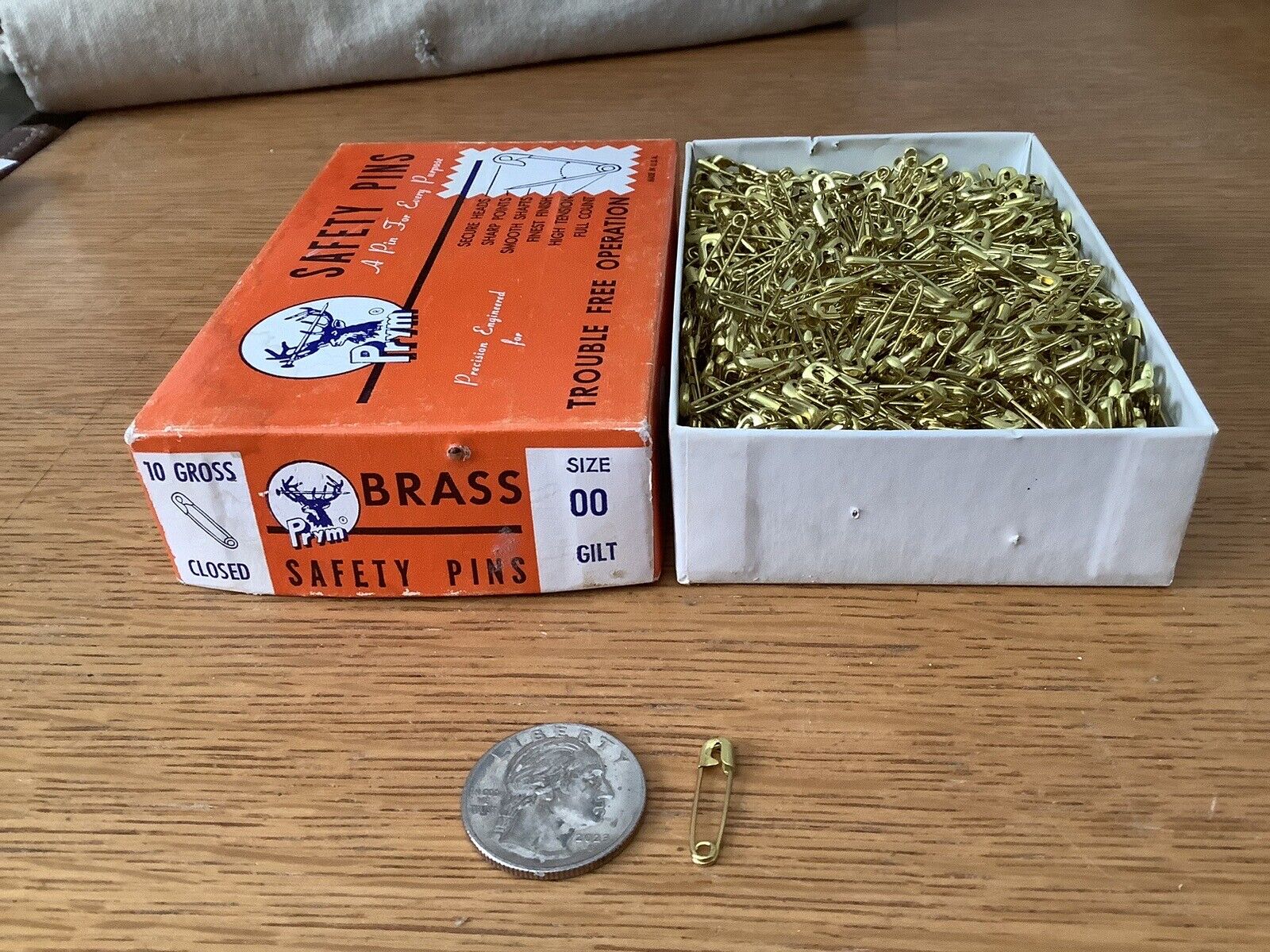 vintage brass safety pins 00