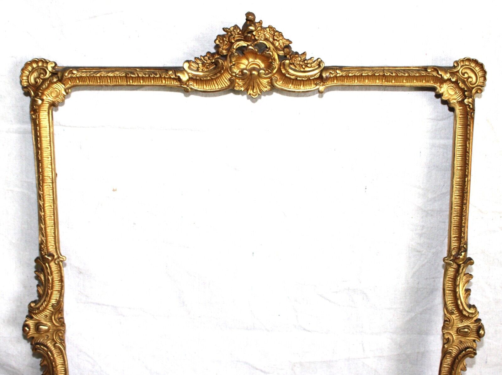 ANTIQUE FITS 16 X 20 FRENCH BAROQUE WOOD PICTURE FRAME FINE ART GOLD GILT