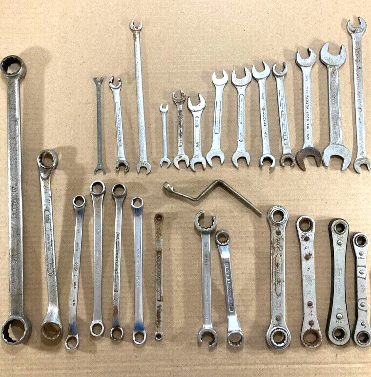 VTG 27pc SAE & Metric Double Box End Double Open End Wrench Set Various...