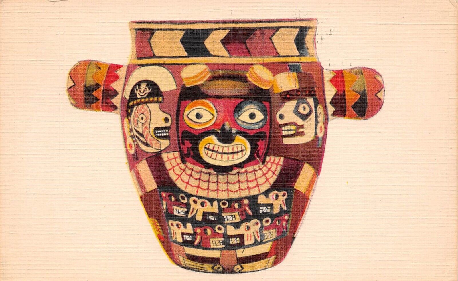 Postcard NASCA PERU POTTERY VESSEL Museum Of The American Indian New York 5493