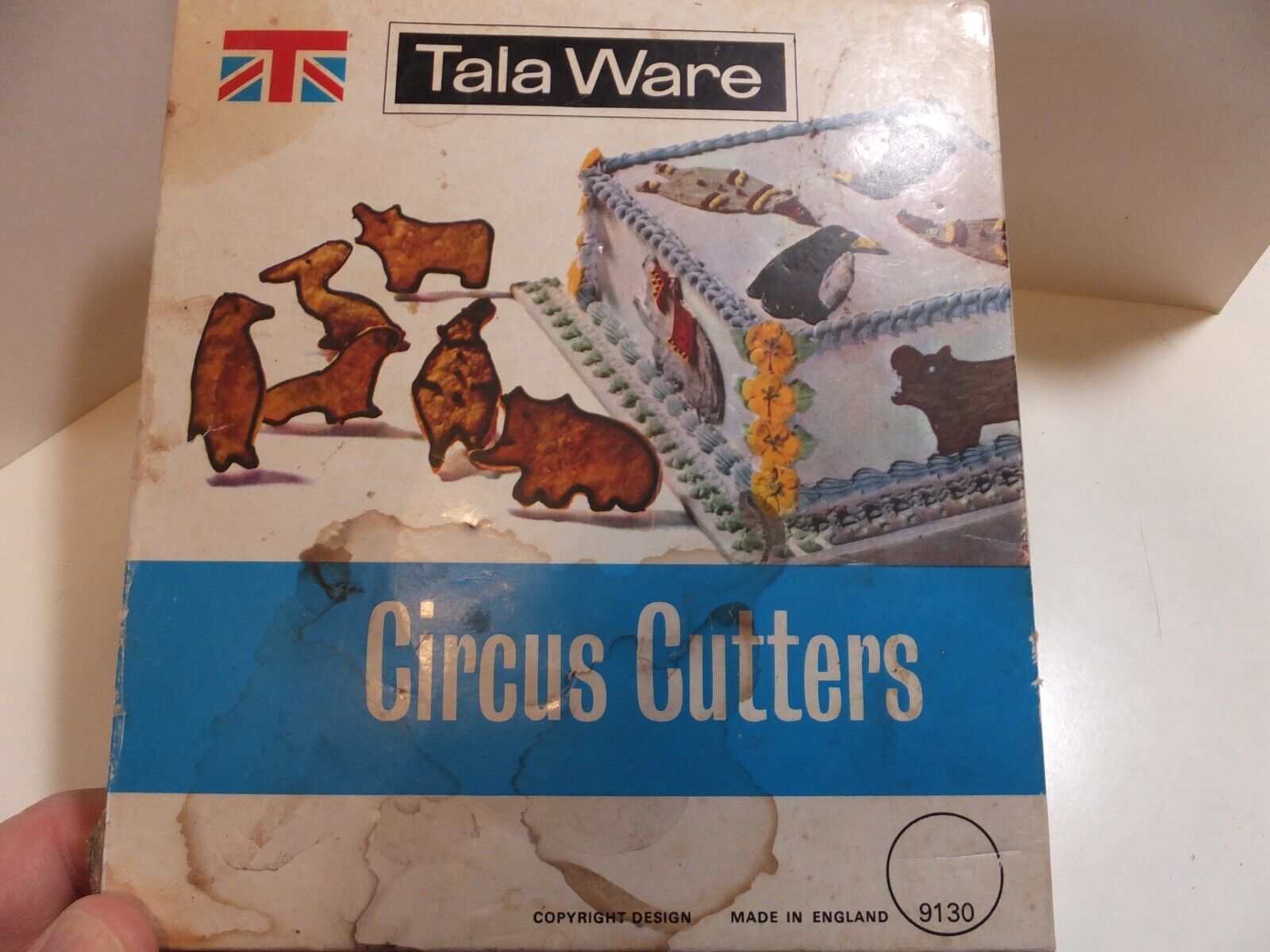 Vintage Tala Ware No. 9130 Circus Cutters 6pc. Metal Cookie Cutters in Box recip