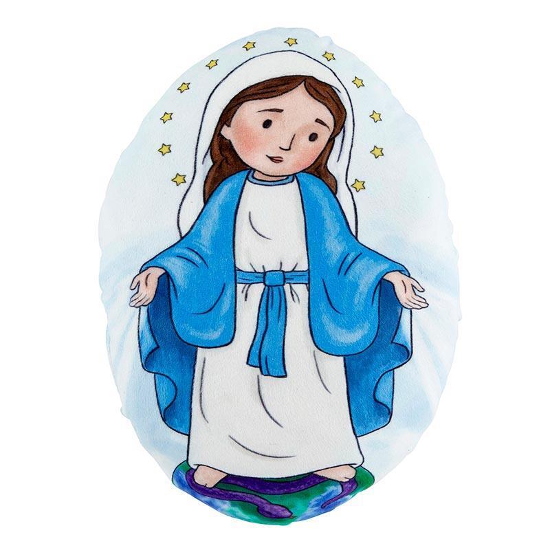 Mini Saint Plush Blessed Mother 11 in H Lot of 6 Features info Or Prayer On Back