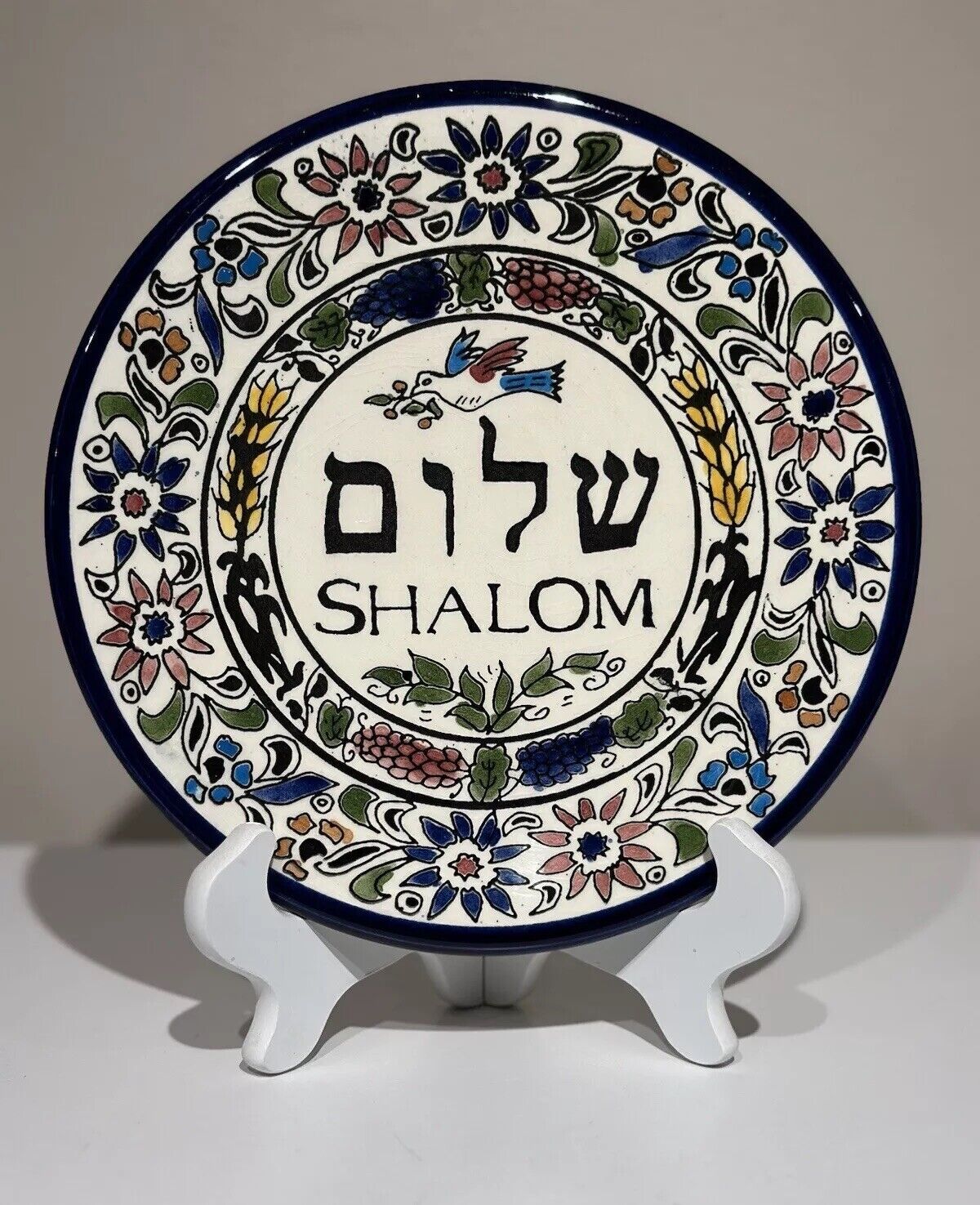 Shalom Hebrew Plaque  6.5\