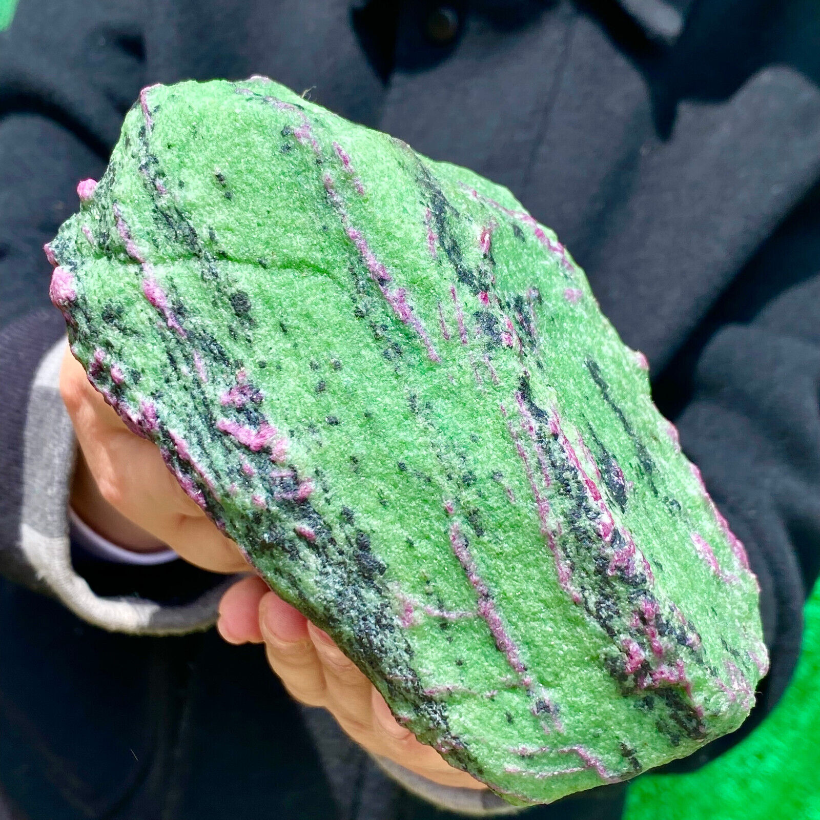 6.9LB Natural green Ruby zoisite (anylite) crystal Healing