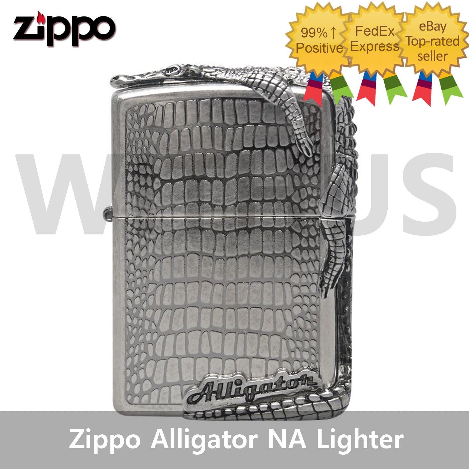 Zippo Alligator NA Lighter New In Box - Trakcing