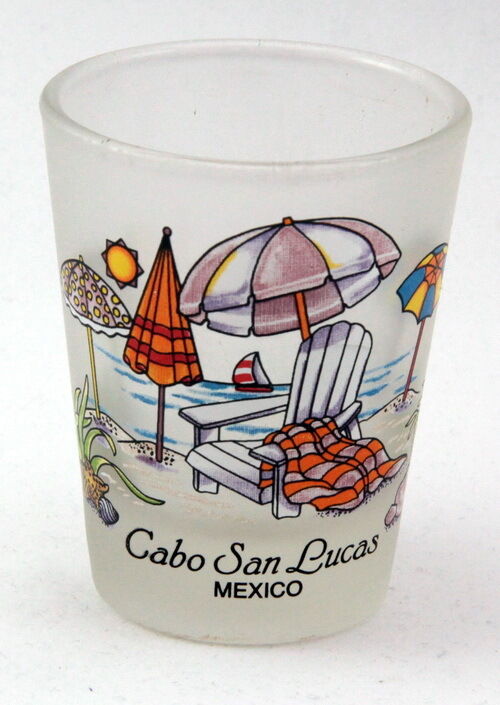 CABO SAN LUCAS MEXICO BEACH CHAIRS SHOT GLASS 