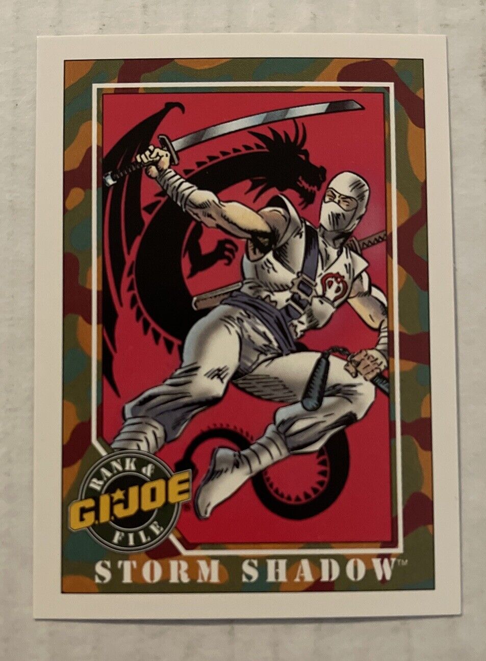 1991 Impel Hasbro G.I. Joe Card # 28 Storm Shadow