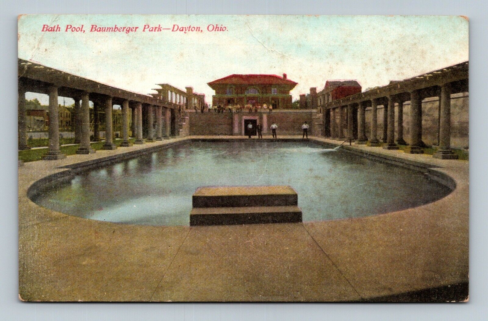 Dayton OH-Ohio, Bath Pool, Baumberger Park Postcard