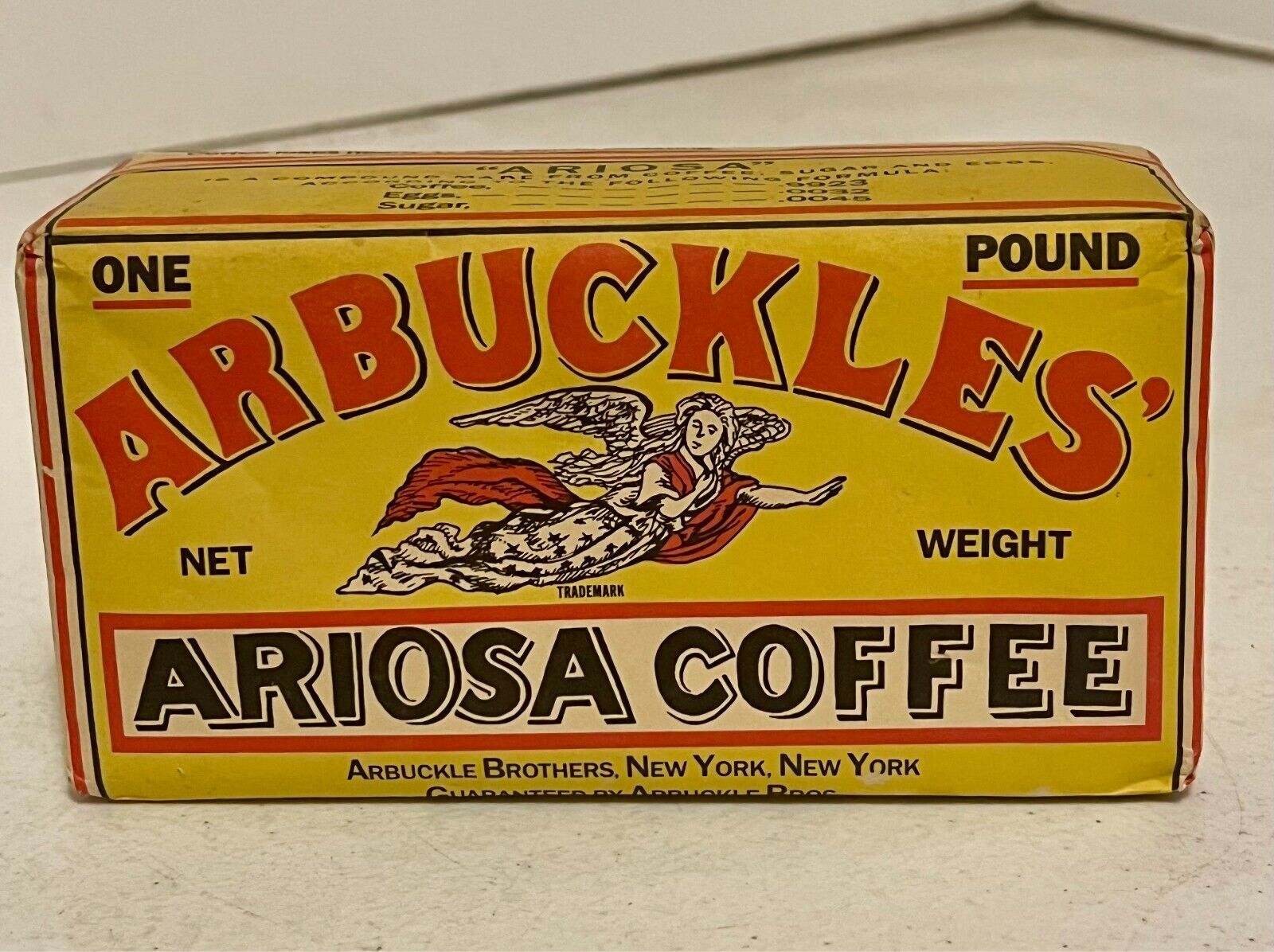 VERY RARE Antique Arbuckles Ariosa Coffee Paper Box 6.5x3.5x2.5