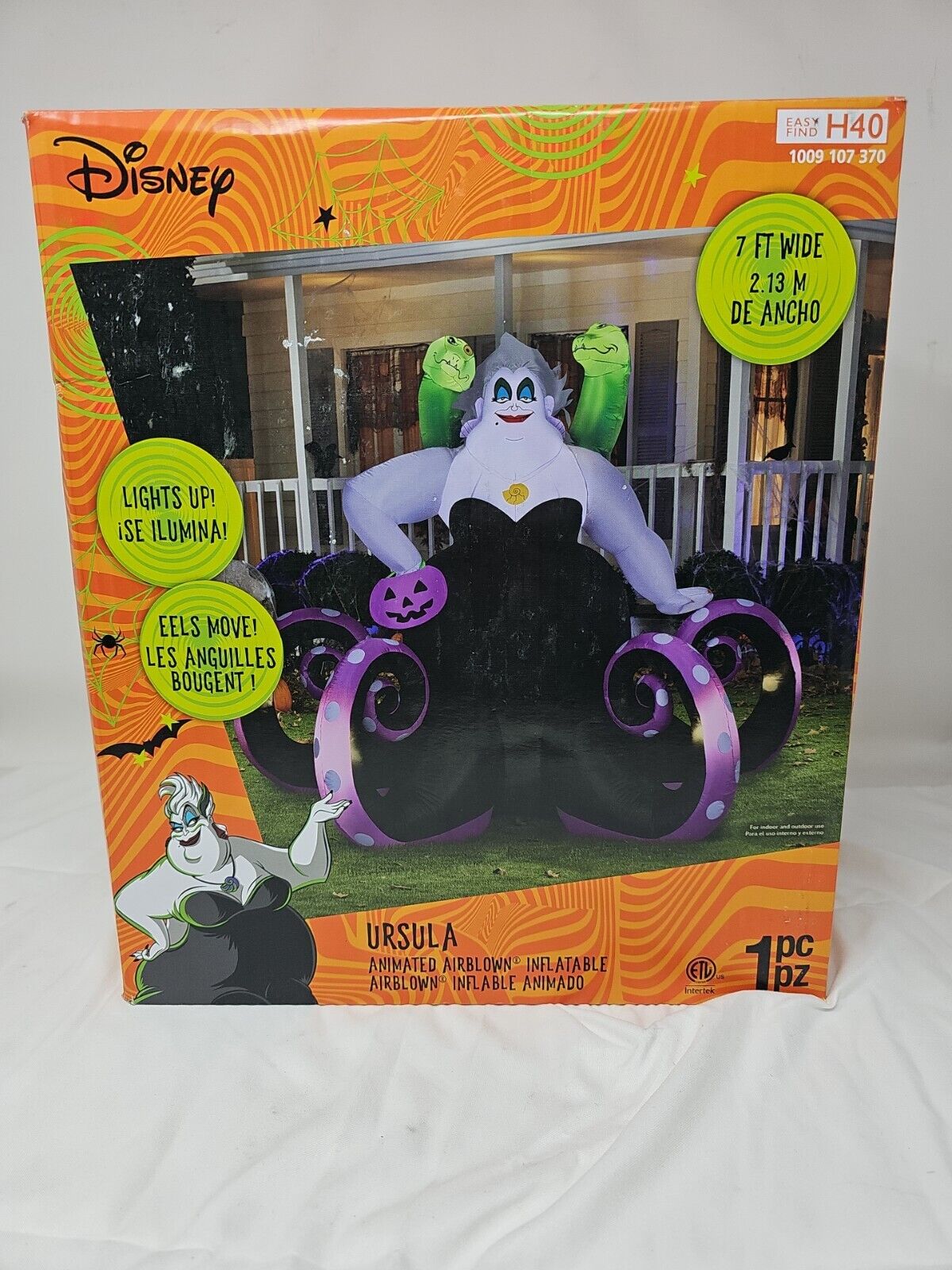 BRAND NEW Disney 7 ft. LED Animated Ursula with Eels Inflatable