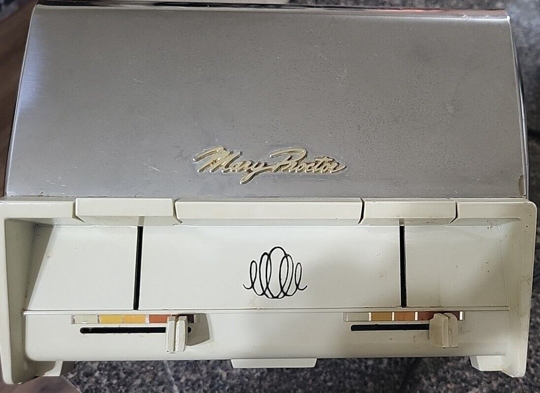 Vintage Mary Proctor Chrome 4 Slice Automatic Pop Up Toaster Prop Decor Working