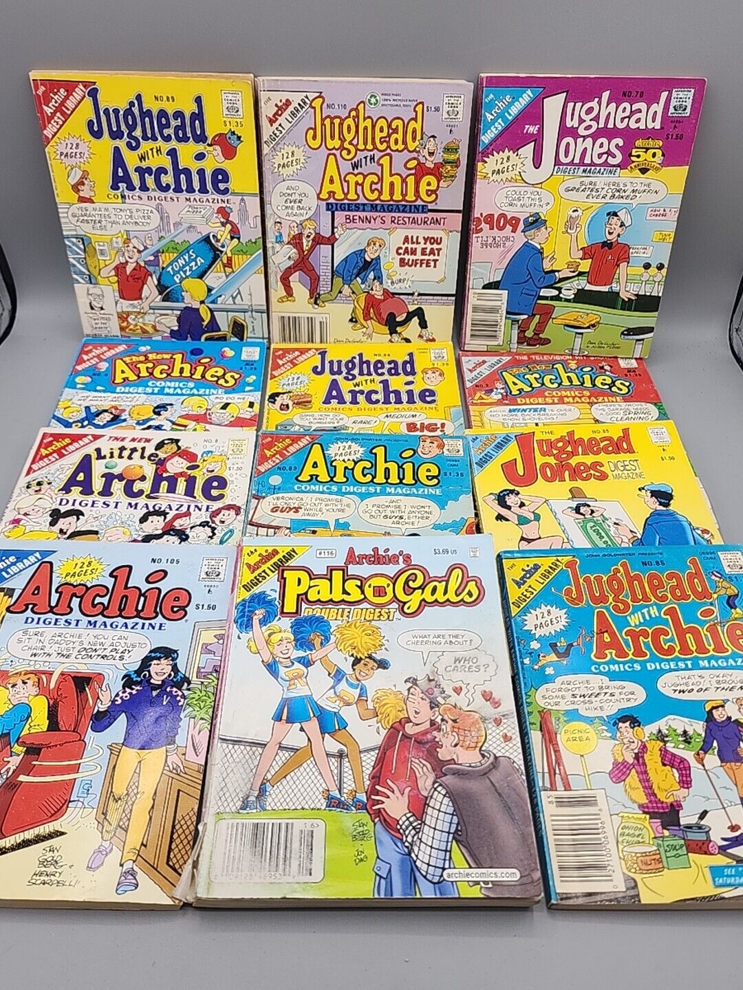 12 Archie Comics Digests - Archie Jughead 1980s & 90s Betty Veronica Acceptable