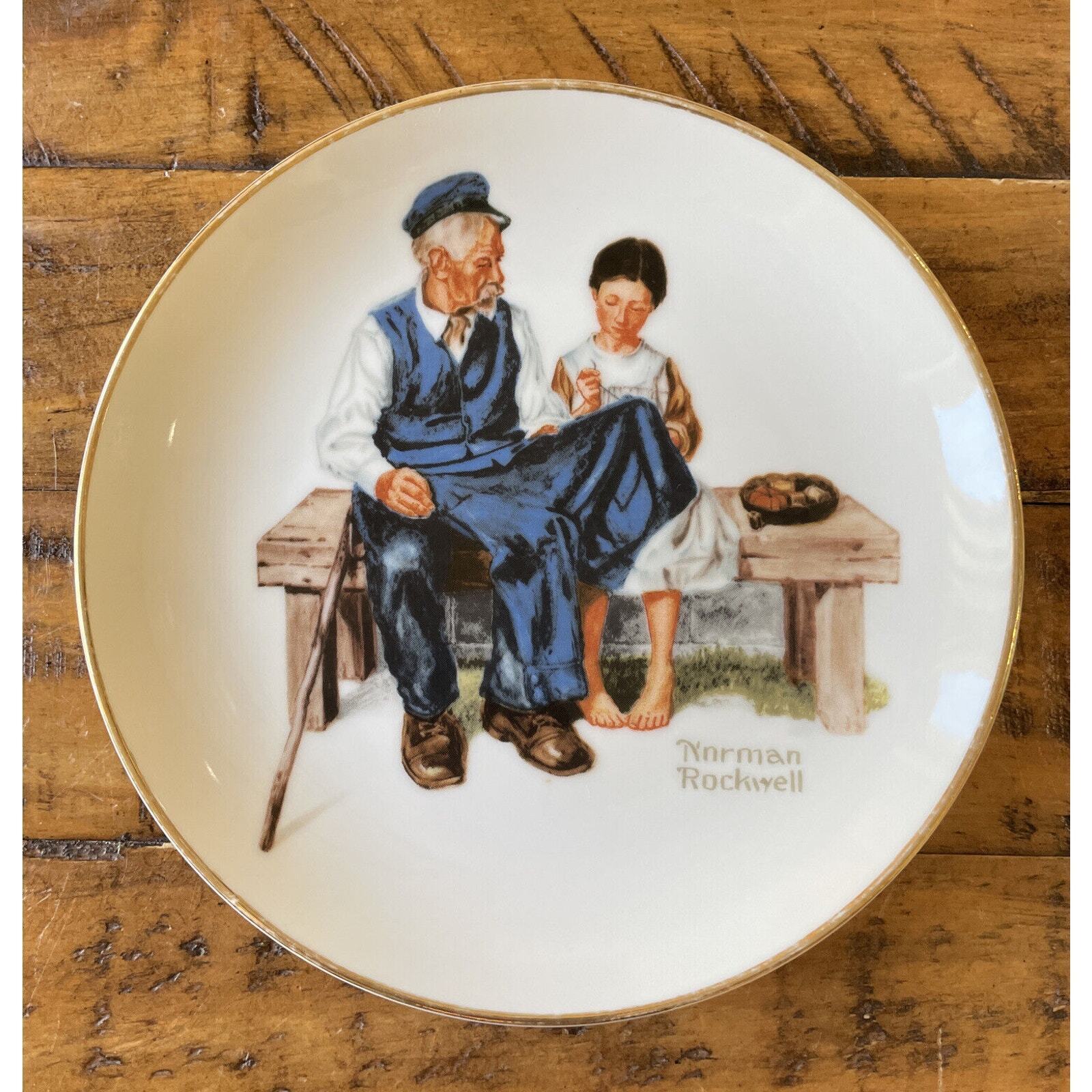 VINTAGE NORMAN ROCKWELL 6.5” PLATE THE LIGHTHOUSE KEEPER’S DAUGHTER.