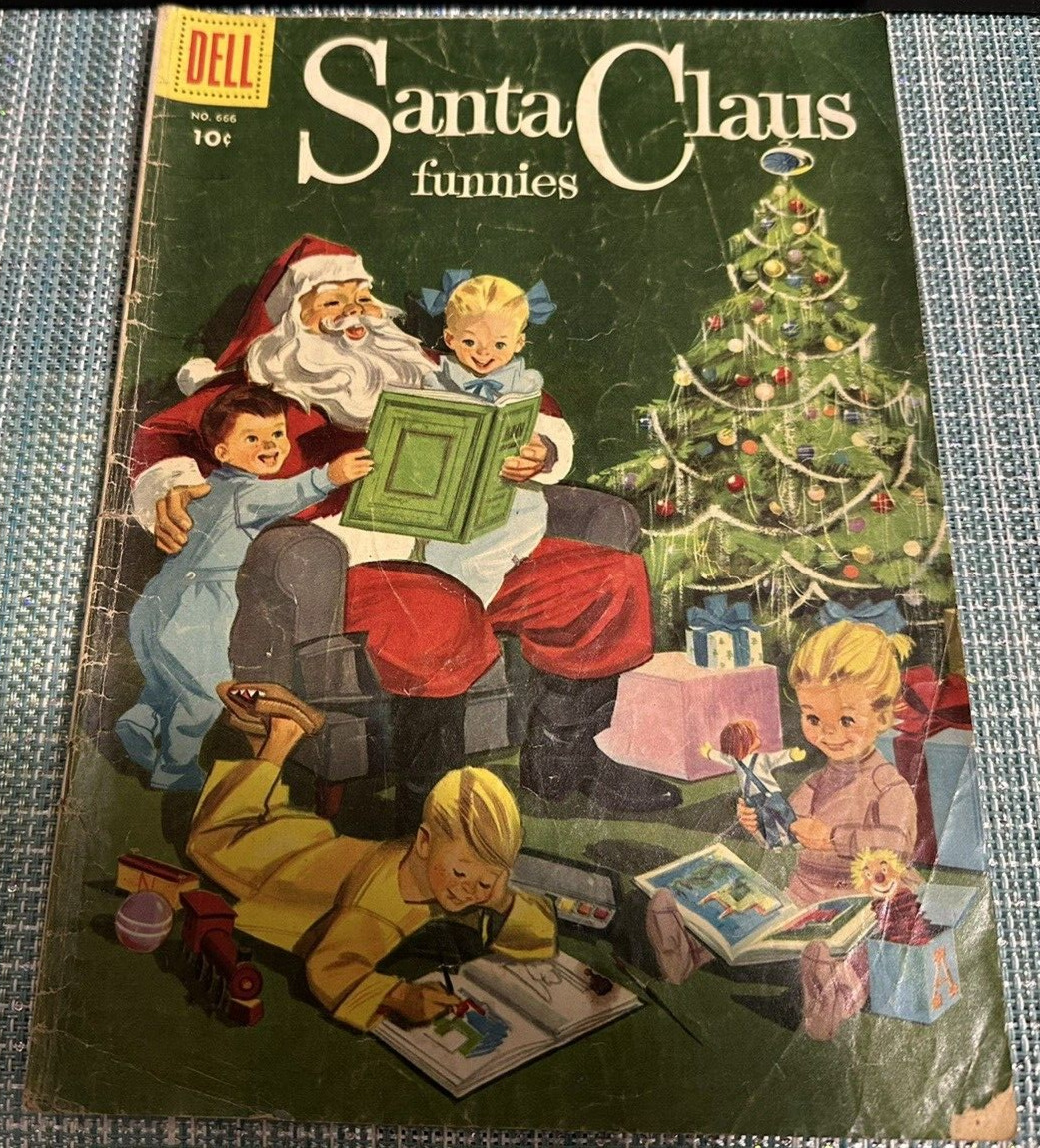 Santa Claus Funnies #666 Dell Comics Golden Age ACCEPTABLE CONDITION