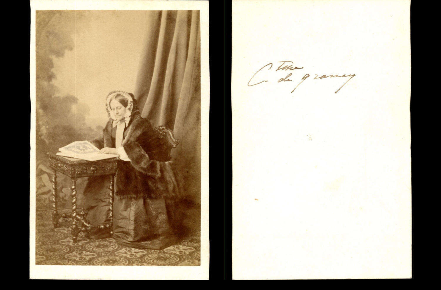 Vintage Countess of Grancy Albumen Print CDV. Ti 