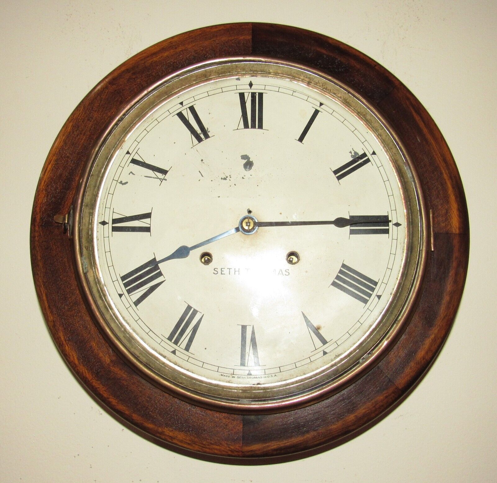 Antique Seth Thomas Gallery Wall Clock 8-Day, Time/Strike