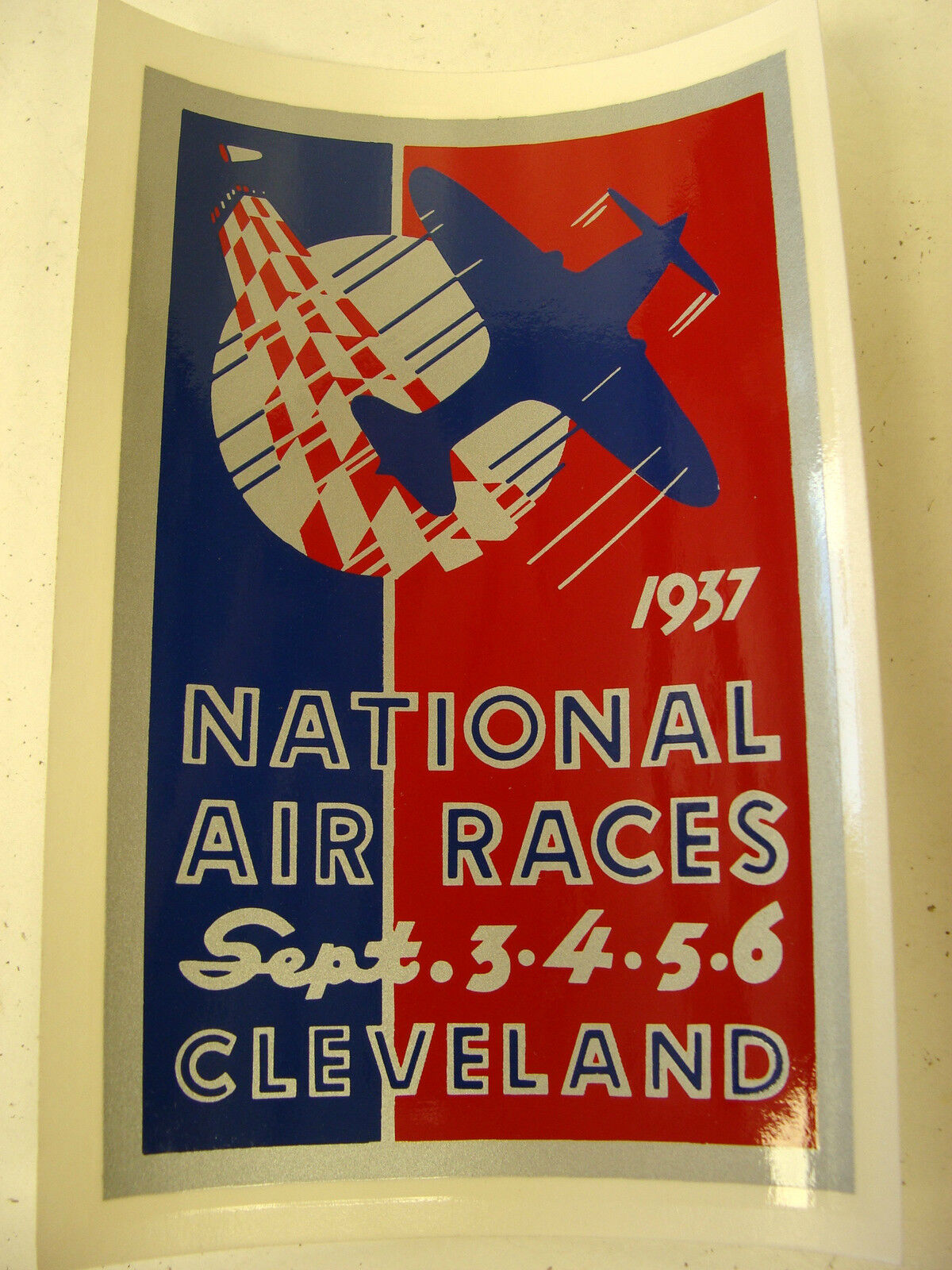 1937 NATIONAL AIR RACE WATER TRANSFER DECAL
