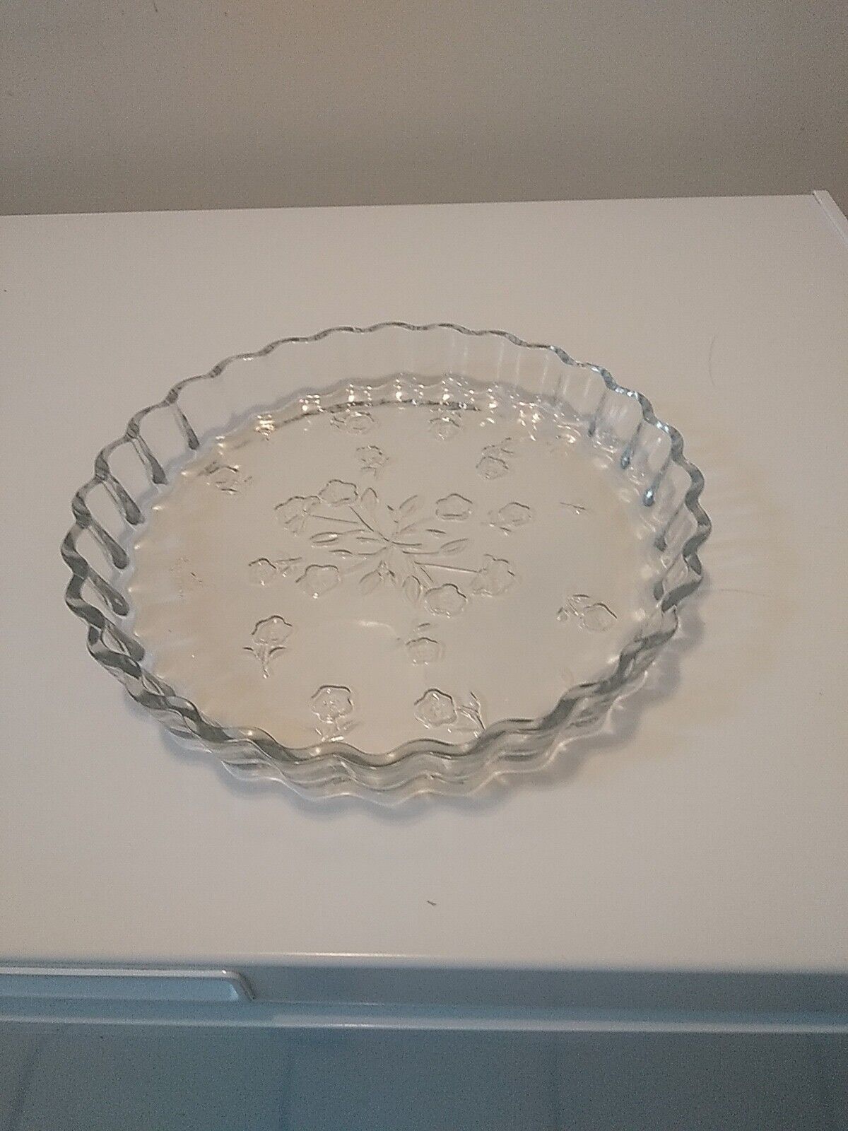 vintage glass pie plate