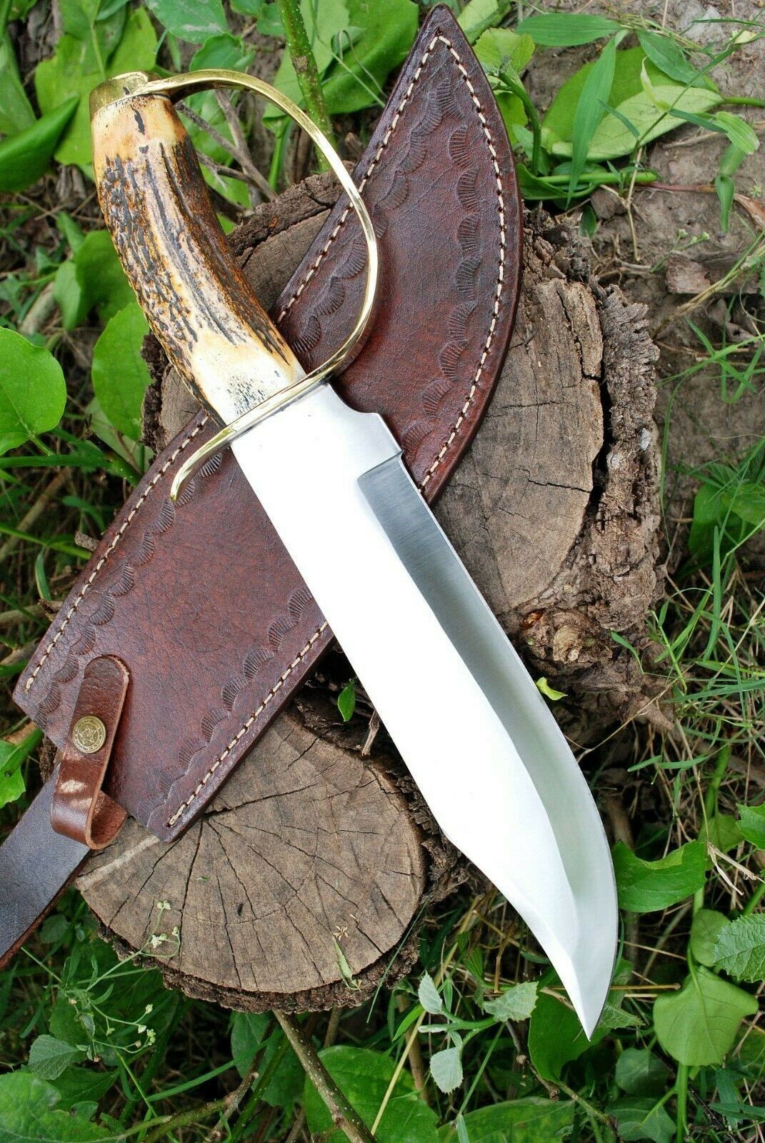 RARE HANDMADE HUNTING TACTICAL BLADE DEER STAG BEAUTIFUL KNIFE