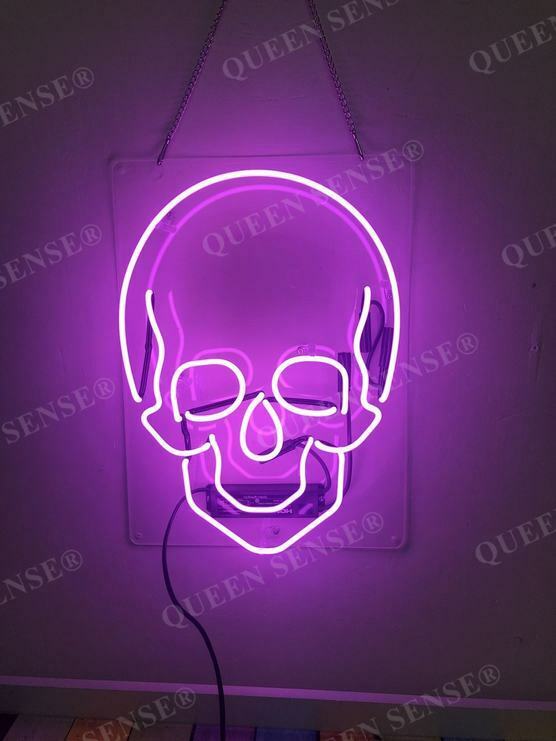 Amy Haunted Skull Skeleton Purple Acrylic 17\