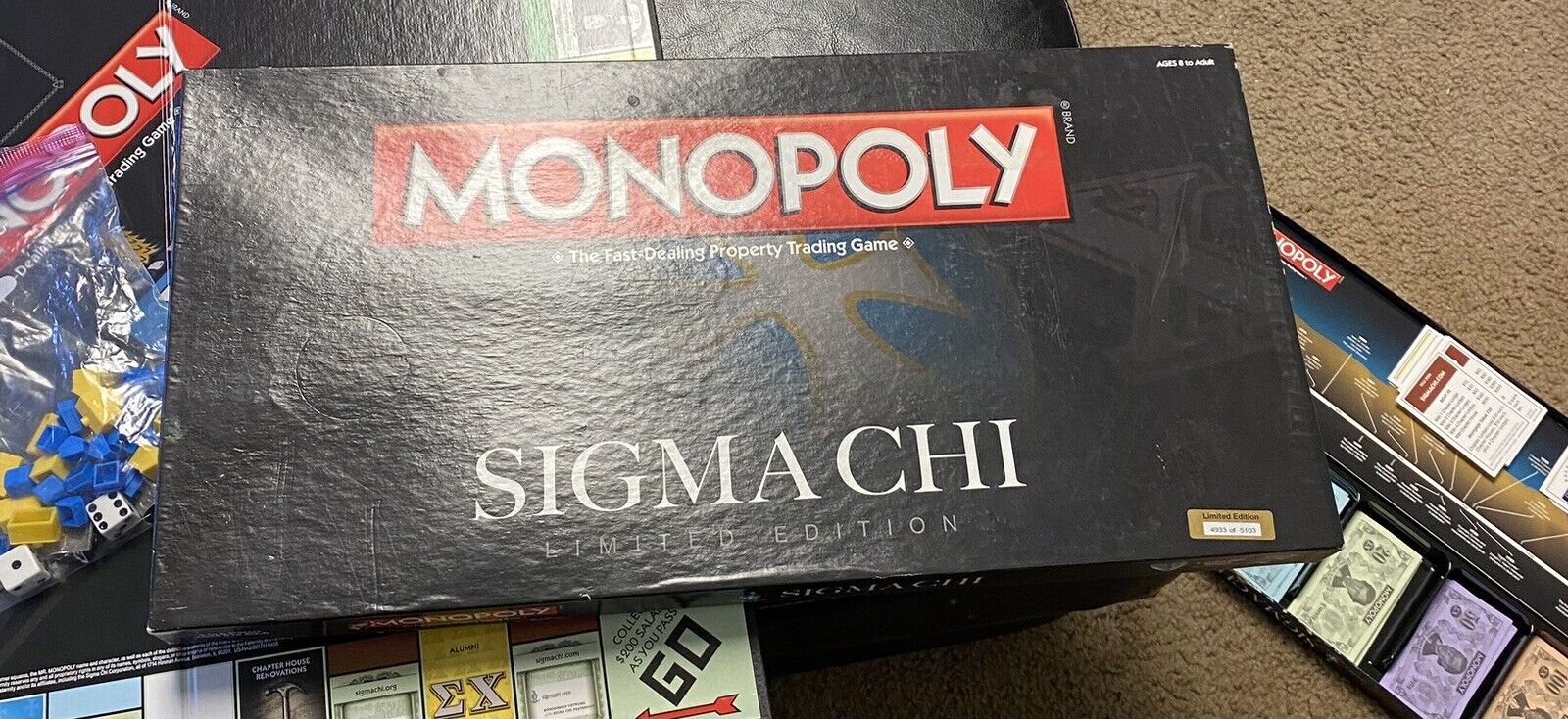 Monopoloy Sigma Chi Limited Edition Used Set #4933