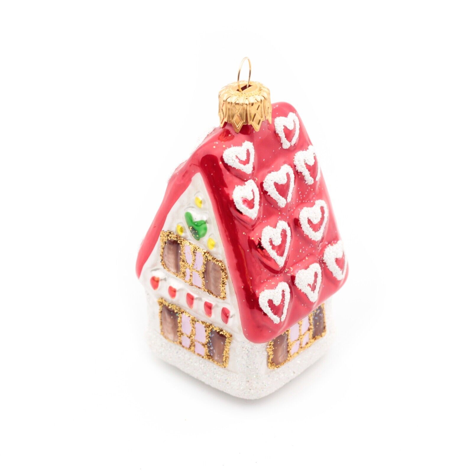 Czech blown glass gingerbread house Christmas tree ornament Choose color