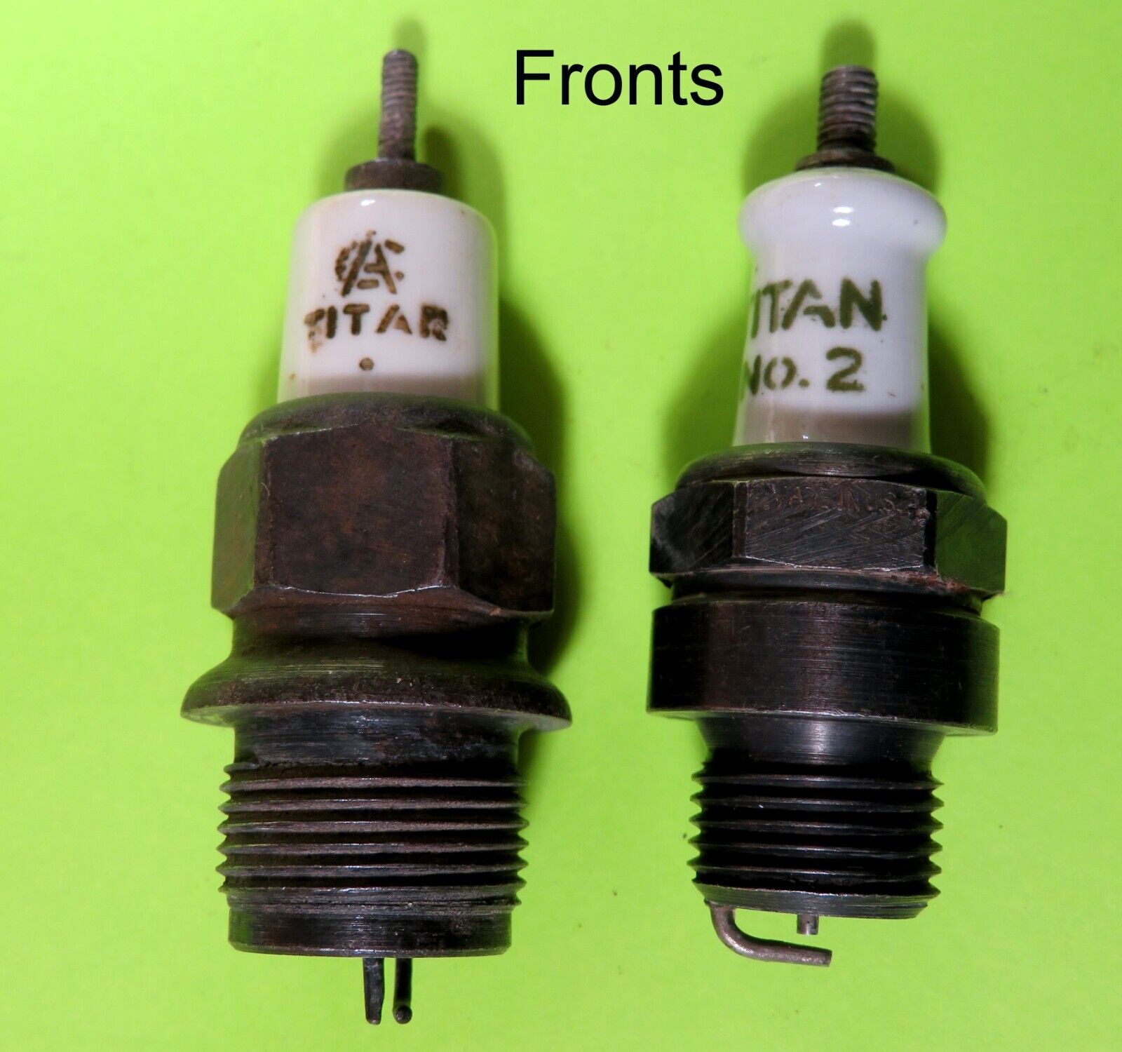 Vintage Pair of AC Titan Spark Plugs – 7/8” & 18 mm Threads