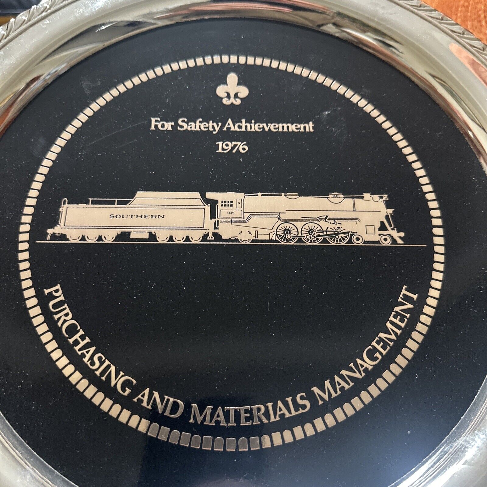 VINTAGE SOUTHERN LINE Silver plate Award 1976 RAILROAD TRAIN  RAILWAY Rare