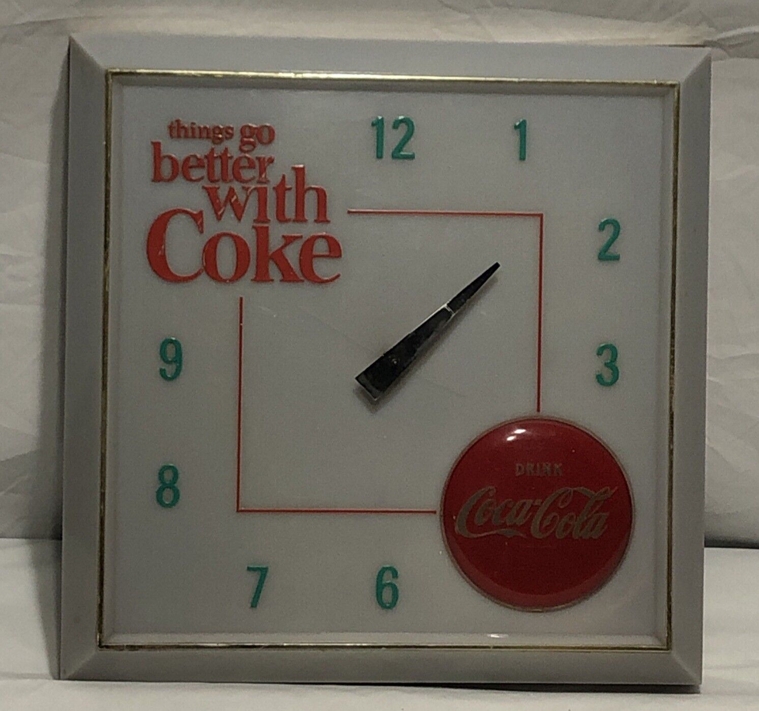 Vintage 1960s Things Go Better With Coke Coca-Cola Hanover Electric Wall Clock