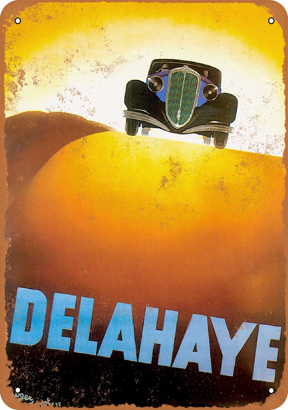 Metal Sign - 1935 Delahaye Automobiles -- Vintage Look