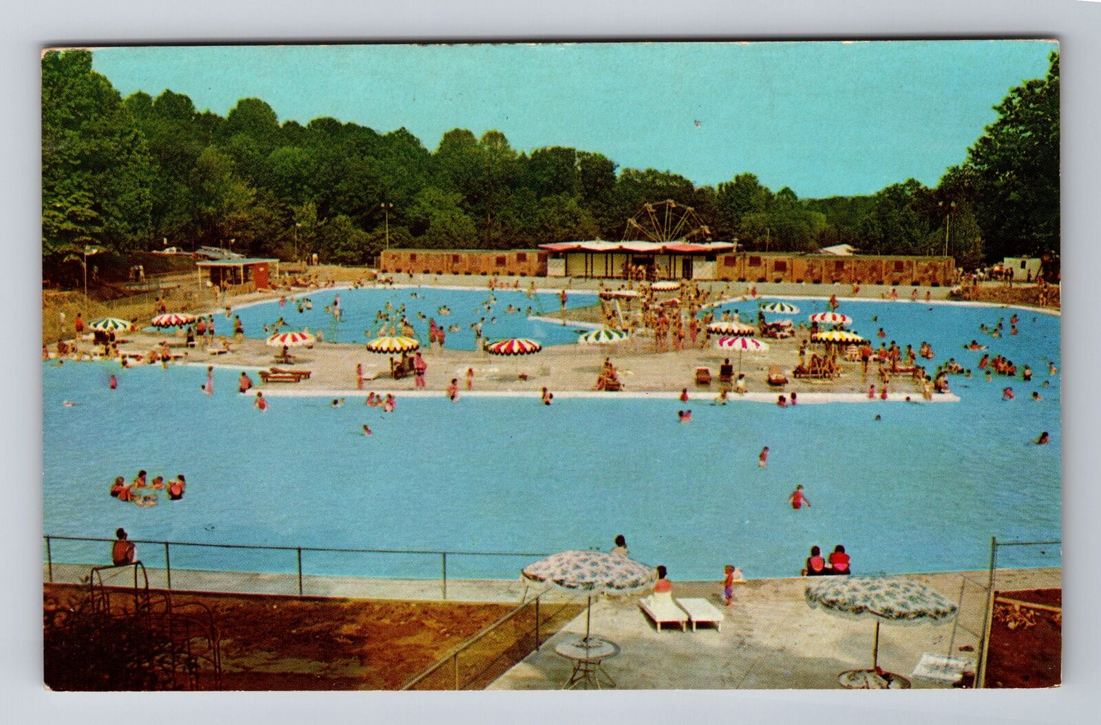 Evansville IN-Indiana, Burdette Park, Advertising, Antique Vintage Postcard