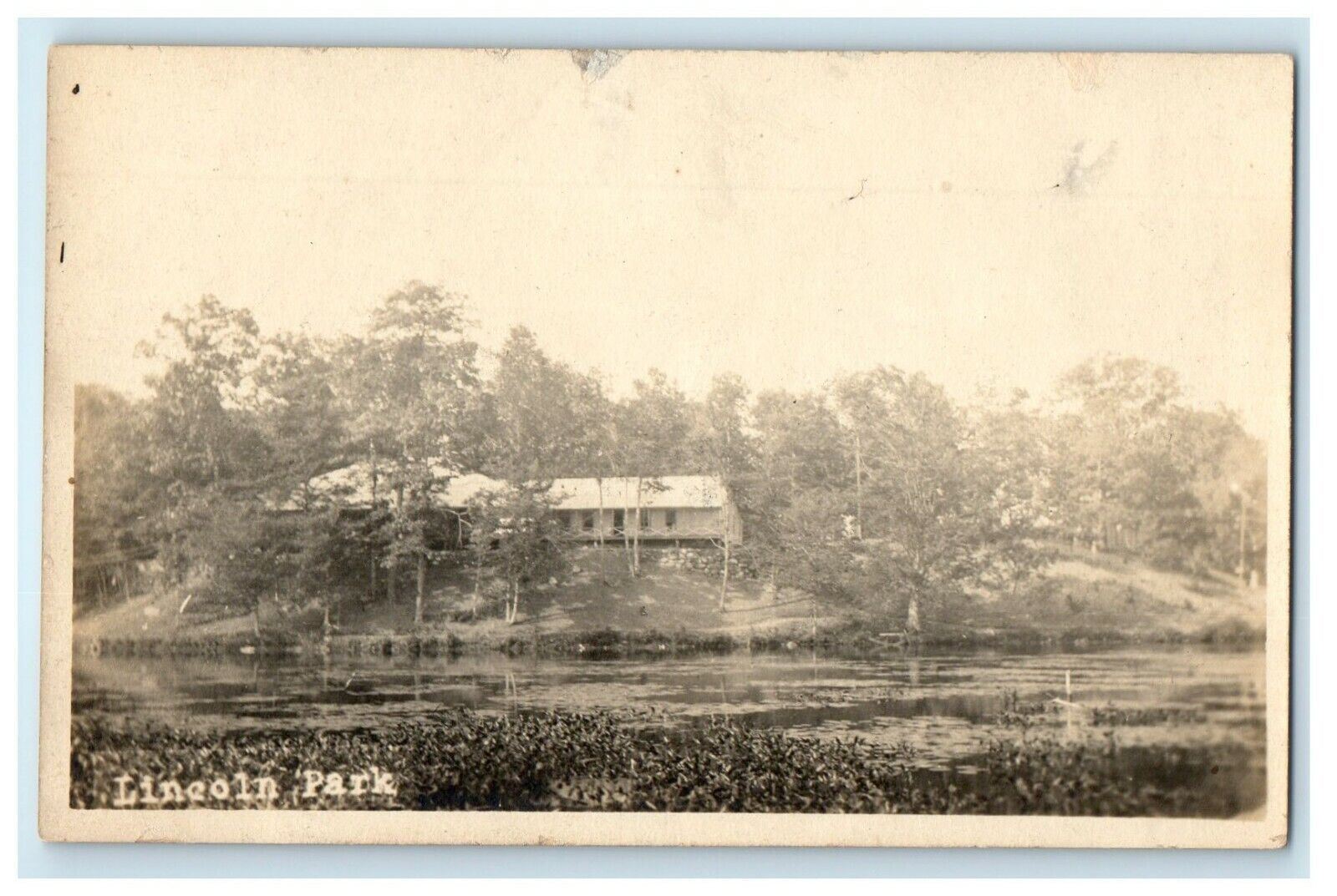 c1910\'s Lincoln Park House Worcester Lake Quinsigamond RPPC Photo Postcard