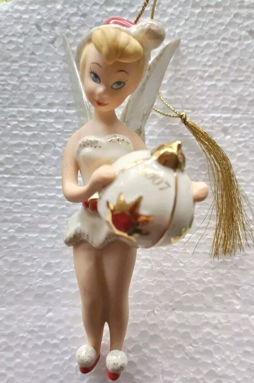  Lenox Very Merry Tinker Bell Christmas Ornament 2007 Walt Disney Showcase 