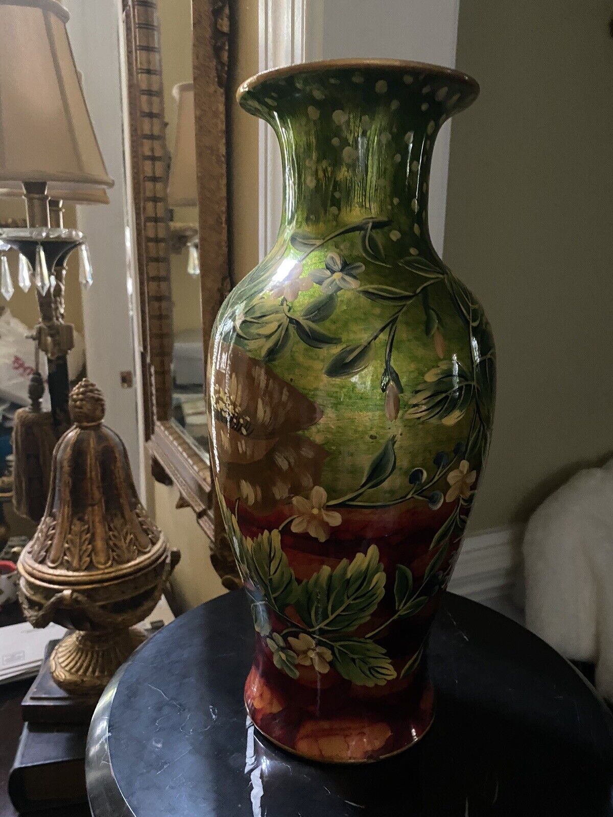 Bombay Co Chinese Porcelain Vase / One Of A Kind 14 Inches Tall