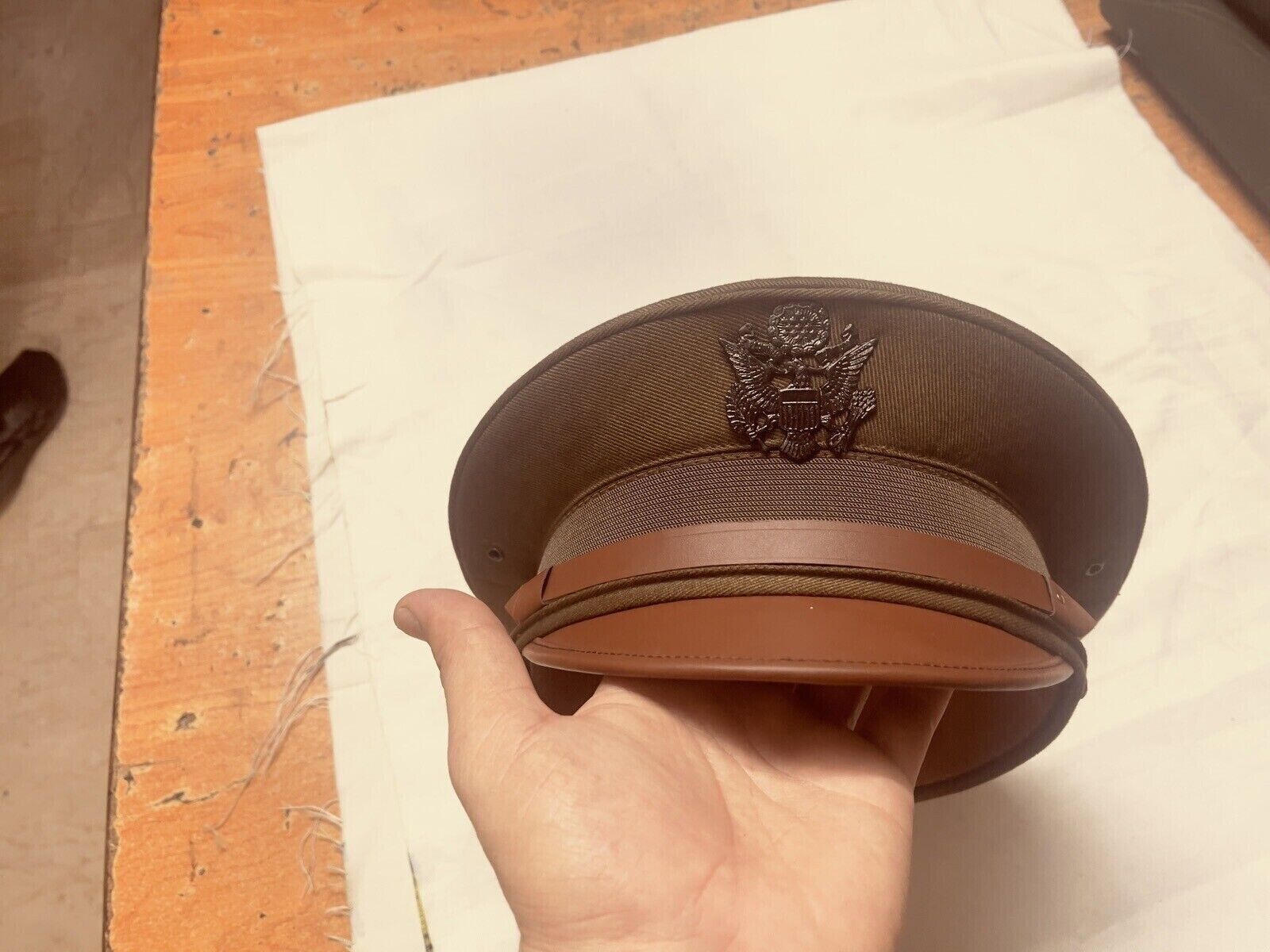 M1912 US Army officers visor cap.