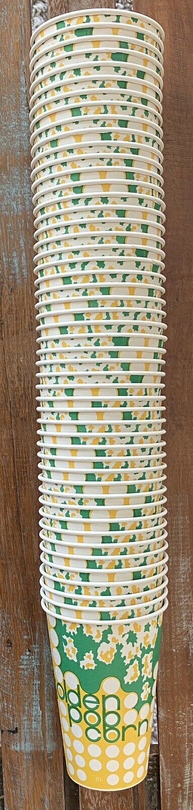 Vintage Tall Treated Golden Popcorn Design Cups by LILY Lot of 50 No18TL1V